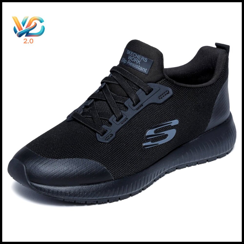 Non-Slip Work Shoes With Memory Foam, Slip-Resistant Traction, Eh Safe